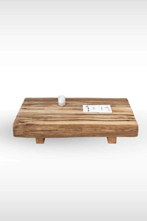 TABLE BASSE NEESIA croute de poutre